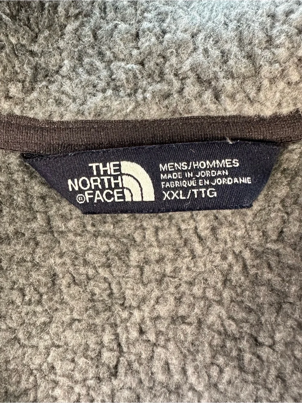 The North Face Gordon Lyons 1/4 Zip Pullover Mens XXL Gray Black Plaid Fleece